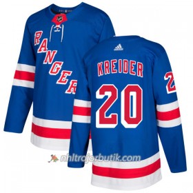 Män Ishockey New York Rangers Tröja Chris Kreider 20 Adidas 2017-2018 Royal Authentic